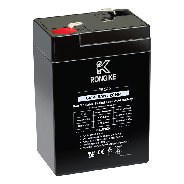 Rongke 6 Volt 4.5 Amp Rechargeable Battery