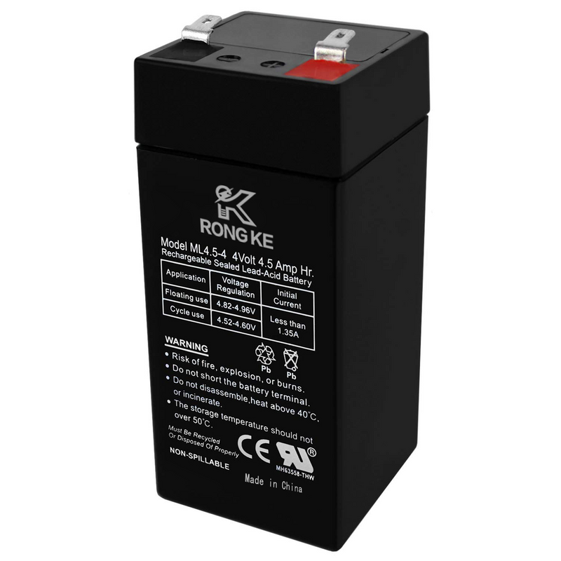 Rongke Battery 4 Volt 4.5 Ah Sealed Lead Acid Battery Brand Product